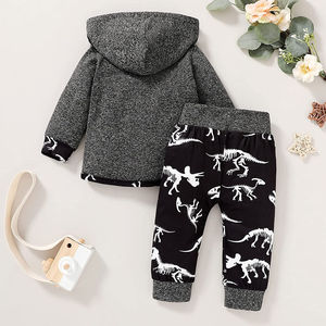 Survêtement bébé en velours du fabricant pour les tout-petits Ensemble d'hiver doux et respirant Motif imprimé grande taille - Product Image 3