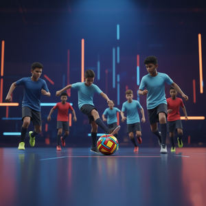 Ballon de football bleu 2026, taille 5, cousu à la machine et en cuir thermocollé, jouets et cadeaux d'extérieur pour garçons - Product Image 3