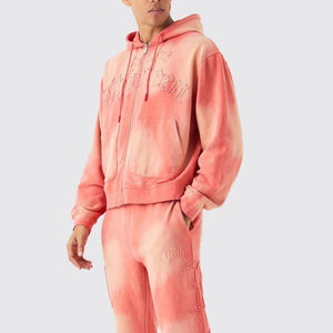 Conception personnalisée Hommes 100% Coton Survêtement Pakistan Puff Printing Jogger Pantalon Survêtement Évasé Écologique Hiver Ensembles - Product Image 5