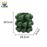 Vase poire en céramique nordique moderne émaillé vert 3D fruit centre de table pour la maison salon et salle à manger décor