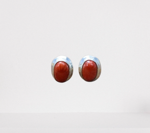 925 Solid <b>Sterling</b> <b>Silver</b> <b>Stud</b> Earrings Carnelian Gemstone Handmade Girls & Women's <b>Stud</b> Earrings <b>Silver</b> Jewelry - Product Image 1