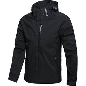Veste d'hiver pour homme en gros, à séchage rapide, respirante, imperméable, avec col montant et logo frontal, tissu en toile pour vente en ligne - Product Image 1