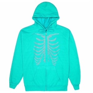 Luxurious Men Rhinestone Hoodies Factory Made Solid Cotton <b>Blended</b> Fleece High Street Winter Wear - Product Image 1