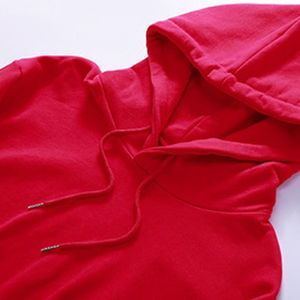 Haut court personnalisé sweats à capuche décontractés pour femmes pull en coton éponge française sweat à capuche uni meilleur mode de plein air respirant OEM - Product Image 4