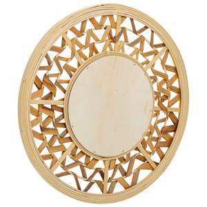 Nuevo diseño vintage tejido ratán y jacinto de agua espejo adornos de pared espejo de mimbre superventas natural ecológico - Product Image 4