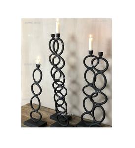 Porte-bougie standard pour hôtel et restaurant, design classique, couleur noire, en fer, à prix compétitif - Product Image 5