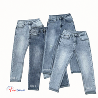 Yüksek Kalite Özelleştirilmiş Erkek Chrome Heart Pantolon Kot Klasik Beş Cepli Esnek Denim Resmi Günlük Harem Orta Boy Yıkama ODM