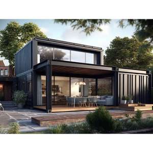 บ้านตู้คอนเทนเนอร์เหล็กพรีเมียม |   บ้านโมดูลาร์อายุการใช้งานยาวนานพร้อมสารเคลือบป้องกันการกัดกร่อน - Product Image 1