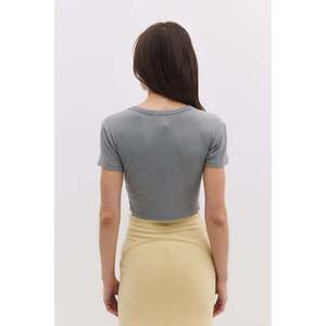 Camiseta Corta Informal Y2K para Mujer, Corte Regular, 100% Algodón, Transpirable, Disponible en XS, XXS, Talla Única para Bebé - Product Image 5