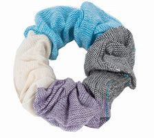 Scrunchie de lino al por mayor con lazo para el pelo de lino y scrunchies de lino/algodón personalizados con tela de lino/algodón - Product Image 4