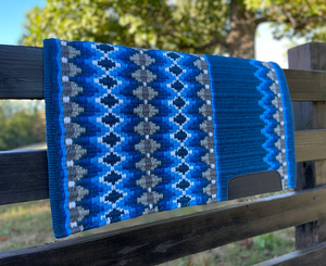 Manta de sillín de lana hecha a mano con diseño de Nueva Zelanda para Western Show Horse Top Wool Saddle Pad con tamaño de forro polar - Product Image 6