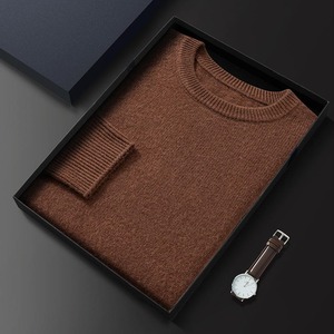 Pull en cachemire pur pour hommes de haute qualité sans décoration pull à col rond doux et confortable luxe automne hiver tricots - Product Image 3