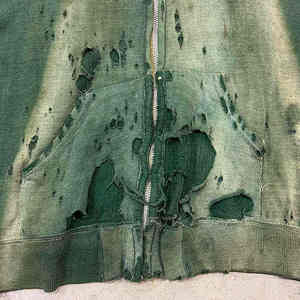 Sudadera con Capucha Extra Grande Personalizada, Lavada al Ácido, con Cierre, Unisex, Otoño, Efecto Desteñido por el Sol, Desgastada, 100% Algodón, Logotipo Frontal - Product Image 5