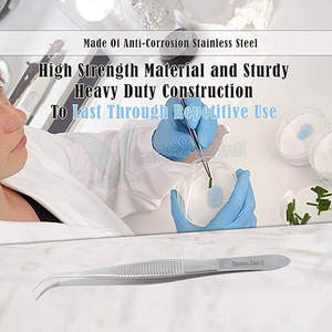 Pincettes à cils multicolores à bout demi-rond de haute qualité, volume de cils - Product Image 6