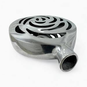 vModern Silver Cutwork Style Metal <b>Vase</b> For Living Room Table Display Cafe Decor And Premium Home Styling From India - Product Image 5