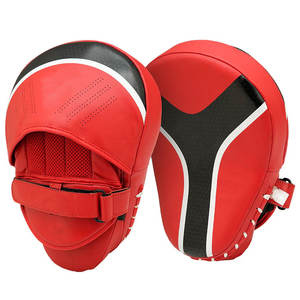 Manoplas de boxeo personalizadas de cuero de nuevo estilo, almohadillas de enfoque redondas, manoplas de enfoque de boxeo Mma, almohadillas de enfoque de objetivos de mano para Fitness - Product Image 1