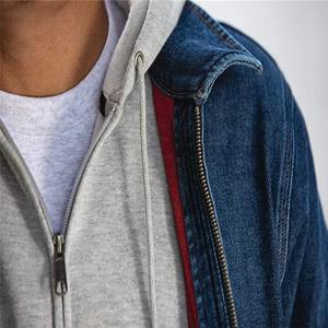 Veste en jean vintage à fermeture éclair personnalisée unisexe parfaite avec les couleurs OEM disponibles en gros OEM Commande bienvenue - Product Image 4