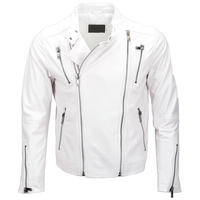 Veste en cuir d'hiver pour homme, fermeture éclair, écologique, imperméable, coupe-vent, couleur personnalisable