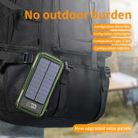 Nouvelle batterie solaire portable 20000mAh - Câbles intégrés, charge sans fil, étanche, charge rapide pour les voyages en plein air