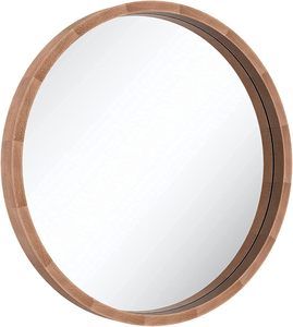 High Quality 24 Inch <b>Round</b> Wood Wall <b>Mirror</b> Rustic Farmhouse <b>Bathroom</b> Vanity <b>Mirror</b> for Home Decorative Use - Product Image 3