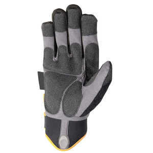 Guantes de trabajo de seguridad de cuero de cabra genuino con ala pulgar espalda azul costilla montaje mecánico guantes de cuero para mecánicos de montaje - Product Image 6