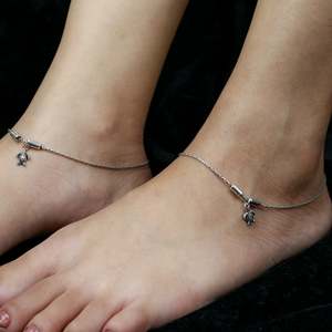 925 Silver <b>Anklet</b> with Cute Turtle Design <b>Gold</b> Plated Nazakat <b>Anklet</b> with Diamond Christian Religious Jewelry for Party Gift - Product Image 2