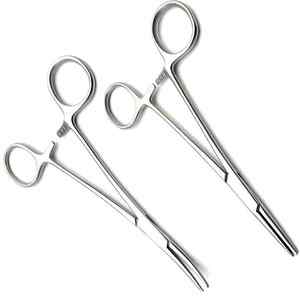 Pince hémostatique chirurgicale en acier inoxydable de haute qualité moustique incurvée/droite avec système de verrouillage à rachet Source d'alimentation manuelle - Product Image 6