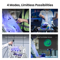Scanner 3D Revopoint MetroX, précision de 0,01 mm, laser bleu, métrologie plein champ, impression de qualité industrielle, garantie d'un an