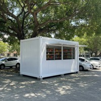 Magasin de conteneurs pop-up avec panneaux imperméables conçu sur mesure pour petit stand de commerce de détail avec emballage plat