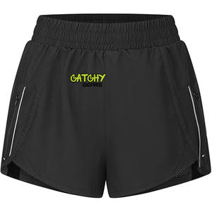 กางเกงขาสั้นกีฬาสีดำสุดฮอตใส่สบายลำลองกระชับสัดส่วนสีดำขายดีใหม่ - Product Image 6