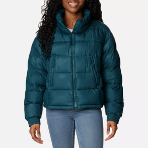 Chaqueta acolchada azul para mujer, informal, de invierno, a la moda, cálida, resistente al agua, de color sólido. - Product Image 1