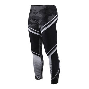Leggings de yoga unisexe motif solide d'entraînement de course à pied chaud hiver Spandex/Polyester 220g léger Gym Fitness - Product Image 3
