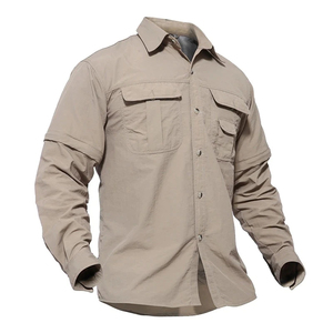 Camisas Polo Tácticas de Manga Larga para Hombre, de Secado Rápido, Antiarrugas, de Alto Rendimiento, con 3 Botones, Diseño Sólido, Tejido 100% - Product Image 3