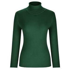 Pull en maille à col roulé uni pour femme de haute qualité, choix de premier choix, doux, respirant, extensible, hauts pour l'hiver, style décontracté personnalisé, logo - Product Image 4