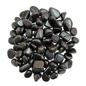 Pierres de dégringolade en obsidienne noire naturelle en vrac cristaux de guérison polis Reiki Chakra équilibrant pierres précieuses semi-précieuses - Product Image 1