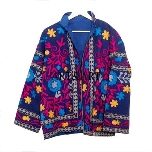 Bolso de Lona Ecológico Hecho a Mano con Diseño Floral para Mujer, Bordado Suzani, con Botones de Algodón, para Otoño e Invierno - Product Image 6