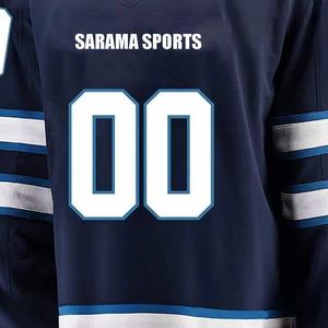 Diseña tu propio logotipo Camiseta de hockey sobre hielo de alta calidad al por mayor de la mejor calidad a la venta - Product Image 3