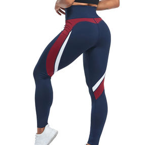Leggings de sport pour femmes à la cheville, vente chaude, personnalisés, tissu respirant en élasthanne/nylon de haute qualité, taille haute, uni - Product Image 4