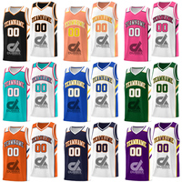 Conjuntos de Camisetas de Baloncesto Personalizadas de Talla Grande, Reversibles, sin Mangas, Transpirables, de Malla de Poliéster, de Secado Rápido, con Estampado por Transferencia de Calor, Clásicas