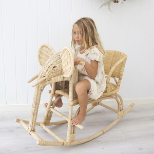 ของเล่นรูปช้างสำหรับนั่งบนช้างทำจากหวายโยก - Product Image 4