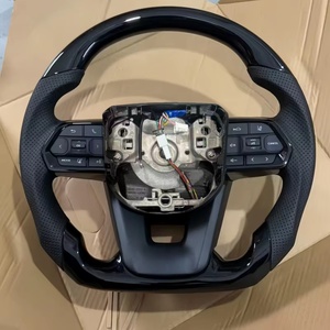 Volant de voiture en cuir noir brillant pour Toyota Hilux Revo <span class=keywords><strong>LC</strong></span> 70 79 LC300 Land Cruiser Fortuner 2017-2021 - Product Image 4
