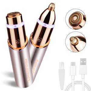 Conduroma 2024 vente chaude USB Rechargeable indolore rouge à lèvres taille 2 en 1 épilation électrique du visage pour les femmes - Product Image 3