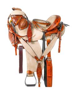 Selle de course Western en cuir véritable de qualité supérieure pour l'équitation - Product Image 1