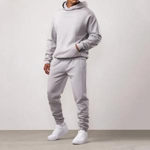 Personalizado de alta calidad de algodón chándal hombres Sudadera con capucha y Jogger conjunto de gran tamaño pulóver sudaderas con capucha pantalones de chándal para hombres - Product Image 1