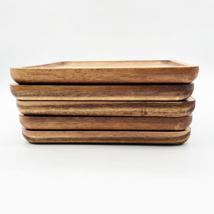 Plato Cuadrado de Madera para Servir Comida, Plato de Madera de Acacia Hecho a Mano al por Mayor - Product Image 3