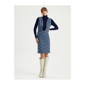 ชุดเดรสลายพิมพ์คอวีผ้าผสมวิสโคส BGN จากตุรกี - Product Image 2