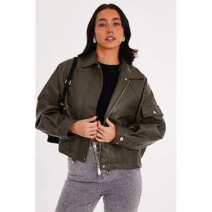 เสื้อแจ็คเก็ตผู้หญิงแขนยาว ผ้าโพลีเอสเตอร์ สำหรับฤดูหนาว ทรงเข้ารูป ระบายอากาศได้ดี แบบถัก สั่งทำได้ - Product Image 1