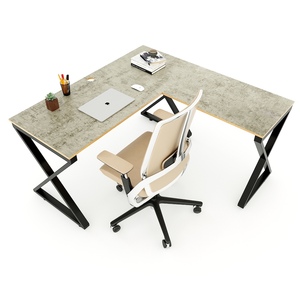 Escritorio de Comedor Moderno en Forma de L XConcept HBXC039 de 1.4m, Hecho de Madera Contrachapada Recubierta de Melamina Resistente, Patas Plegables y Extensibles - Product Image 3