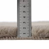 Tapis élégant en fausse fourrure beige uni, doux et moelleux, moderne, fabriqué à la machine, respectueux de l'environnement, adapté aux animaux domestiques, certifié OEKO-TEX, décoratif