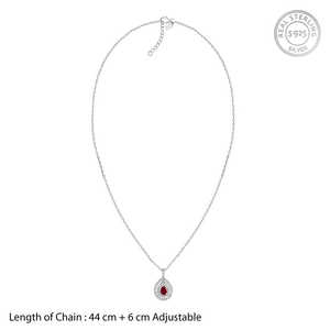 Cadena de eslabones colgante de gota de belleza de plata chapada en rodio con circón diamante oro rosa estilo clásico de moda para regalo de compromiso - Product Image 5